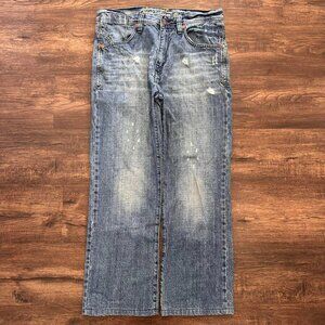 PHAT FARM Vintage Y2K Baggy Jeans Hip Hop Streetwear - 32x33